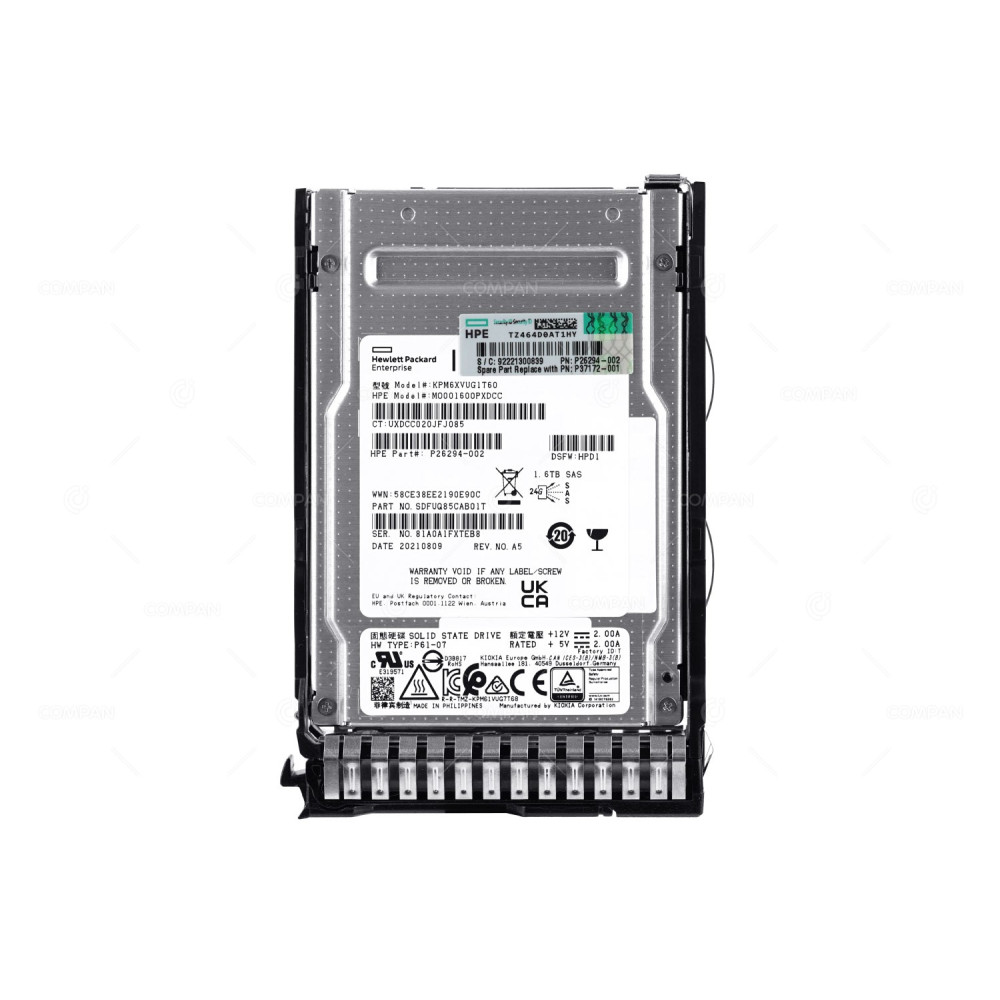 P37172-001 HP SSD 1.6TB SAS 24G 2.5" SFF